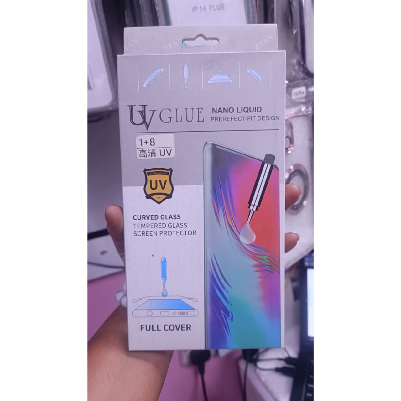 UV gluevTempered Glass Screen Protector High Clear For OnePlus 8