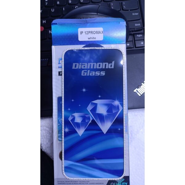 Tempered Diamond Mobile Phone Screen Glass Film white for Ihone 12 promax
