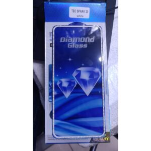 Diamond Mobile Phone Screen Glass Film white techno spark 20