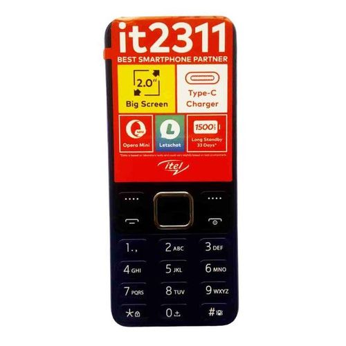 itel 2311 - 2.0" (Dual SIM), Wireless FM, Bright Torch, 1000mAh