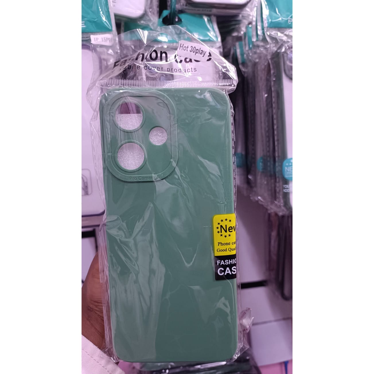 Green Soft Silicone Slim Smooth Phone Case Cover for Infinix Hot 30 Play