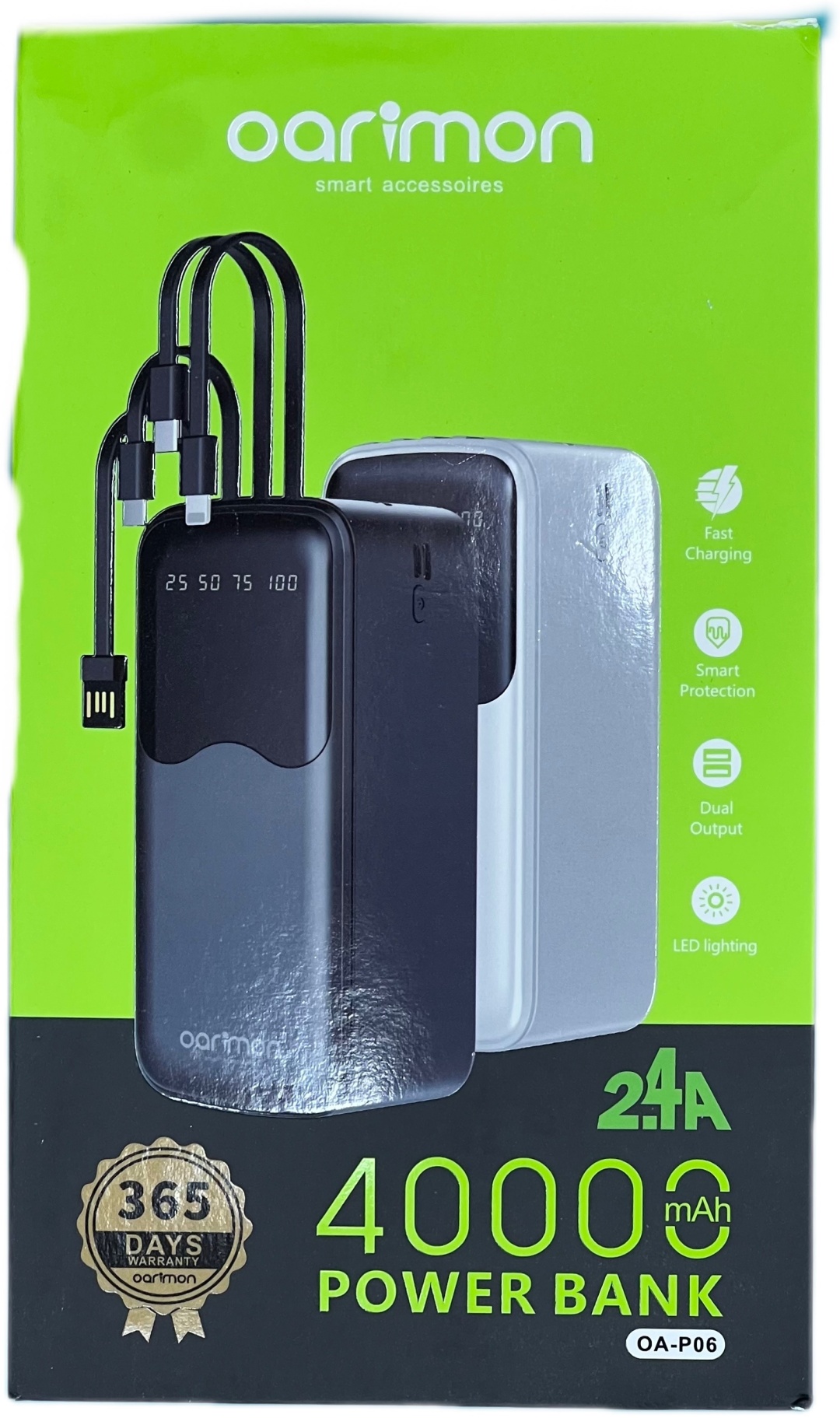 External battery OARIMON-P06 40000 mAh black