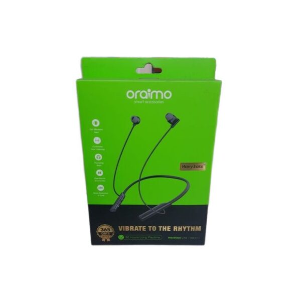 Oraimo Necklace Lite OEB-311 neckband with call vibration now available in rose gold, sage green, mysterious blue & black