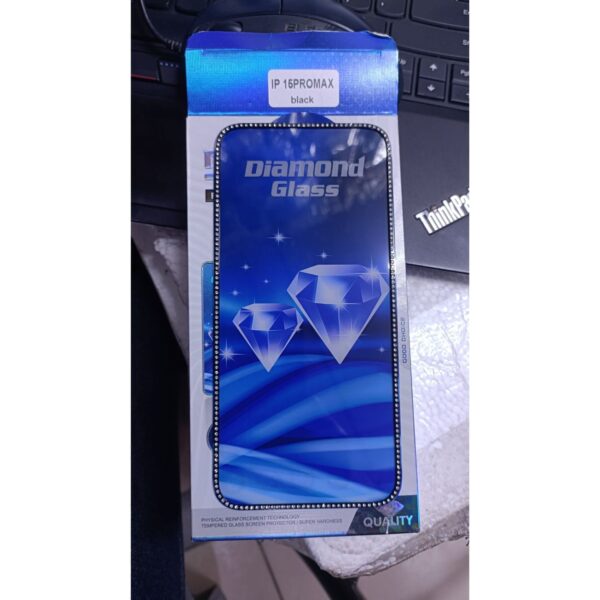 Diamond Mobile Phone Screen Glass Film Black for Iphone 15 promax