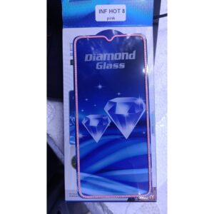 Diamond Mobile Phone Screen Glass Film pink for infinix hot 8
