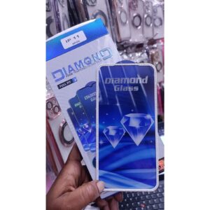 Silk Print Diamond Tempered Glass Screen Protector for iphone 11 pink