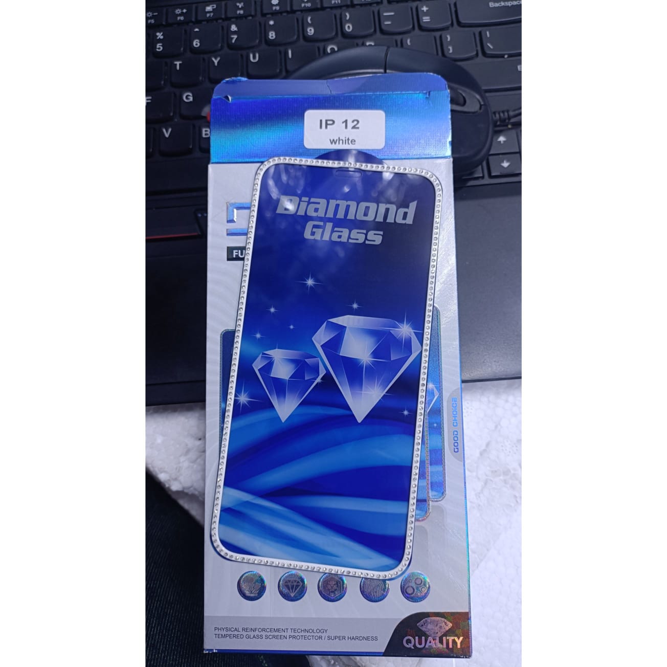 Diamond Mobile Phone Screen Glass Film Ipone 12 white