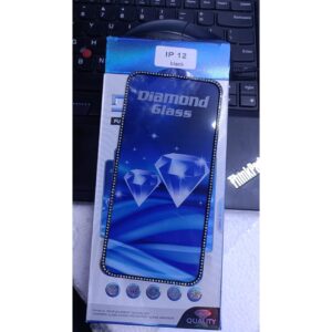 Diamond Mobile Phone Screen Glass Film black for iphone 12