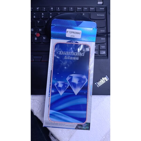 Diamond Mobile Phone Screen Glass Film pink for iphone 12 promax
