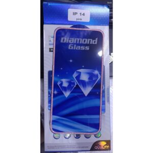 ip14pink Diamond Mobile Phone Screen Glass Film pink for iphone 14