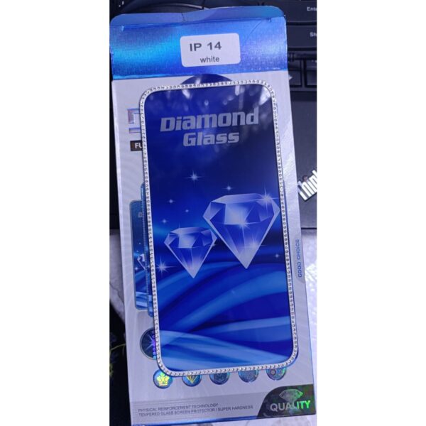 Diamond Mobile Phone Screen Glass Film white for iphone 14