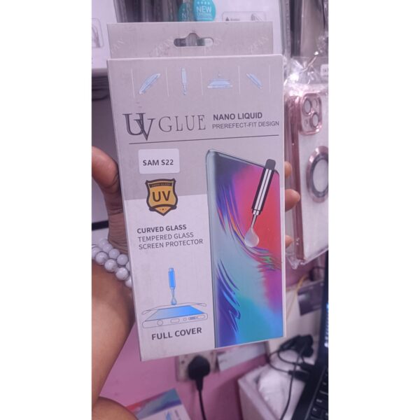 UV Glue Curve Temper Glass Screen Protector For Samsung Galaxy S22