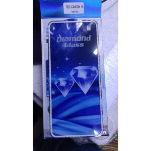 Diamond Mobile Phone Screen Glass Film white for techno camon 16