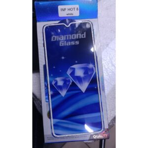 Diamond Mobile Phone Screen Glass Film white for infinix hot 8