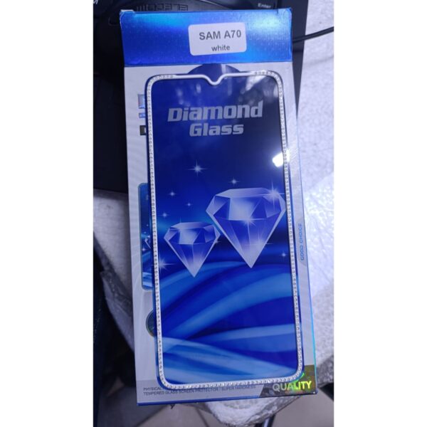 Diamond Mobile Phone Screen Glass Film white for samsung A70
